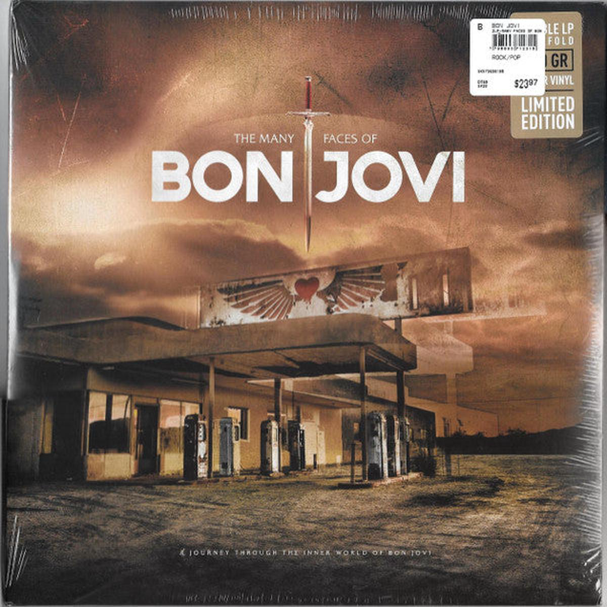 BON JOVI 8211 MANY FACES OF BON JOVI 2LP BROWN MARBLE 8211 LP
