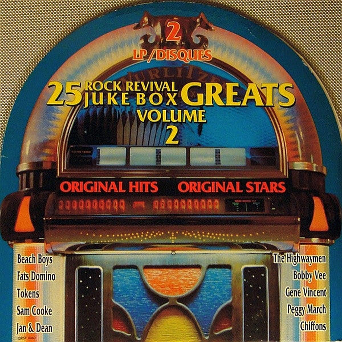 25 Rock Revival Juke Box Greats Vol. 2  1984  Rock / Pop Compilation (Canadian pressing) (Vinyl)