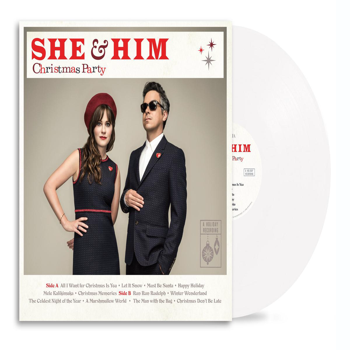 She 038 Him 8211 Christmas Party 8211 1LP 8211 Snowflake White Vinyl RSD Black Friday 2025