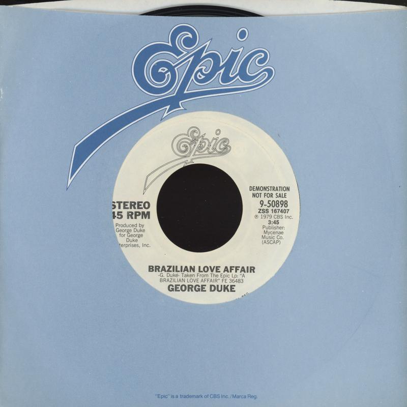 George Duke - Brazilian Love Affair on Epic Promo Modern Soul 45