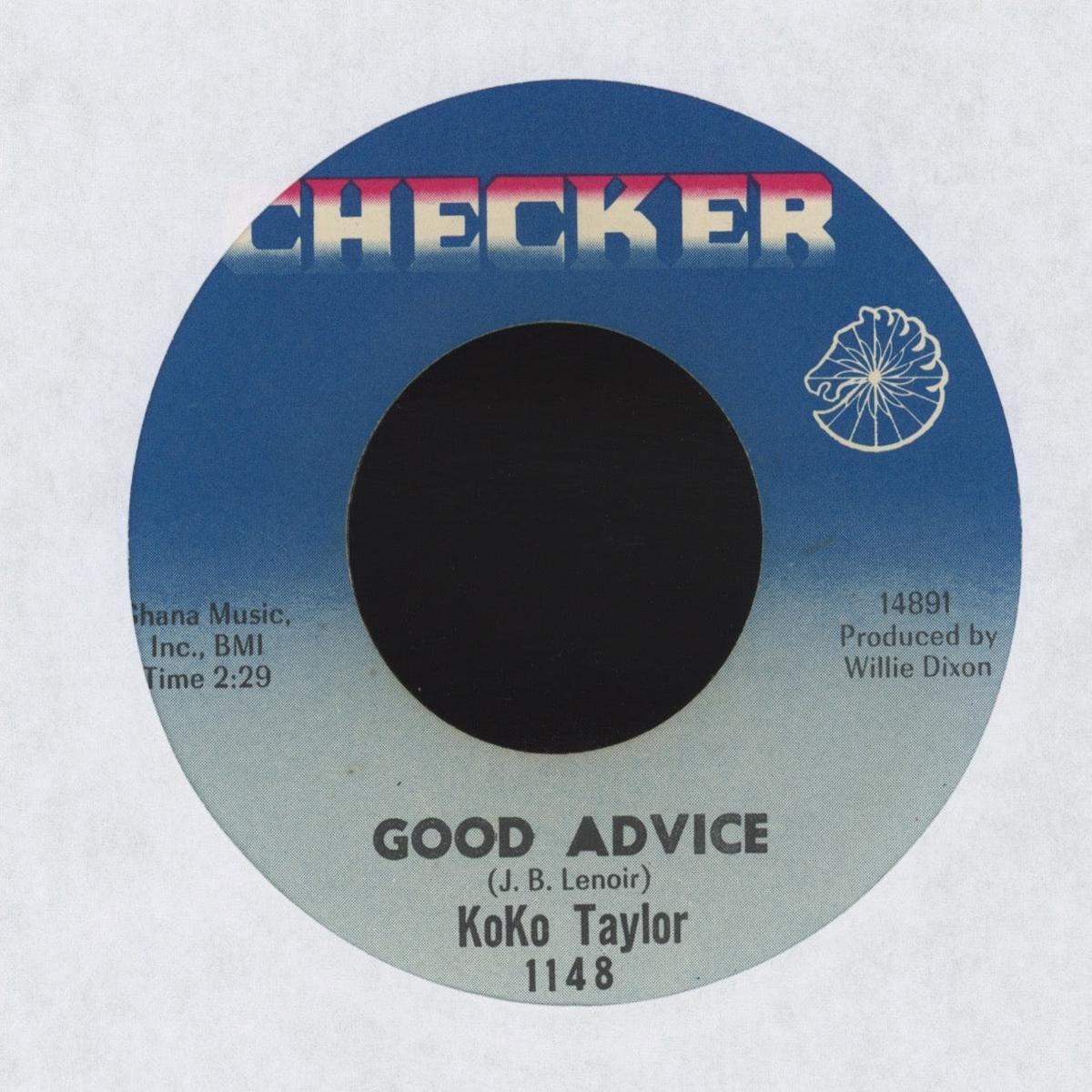 Koko Taylor - Good Advice Tell Me The Truth on Checker RB 45