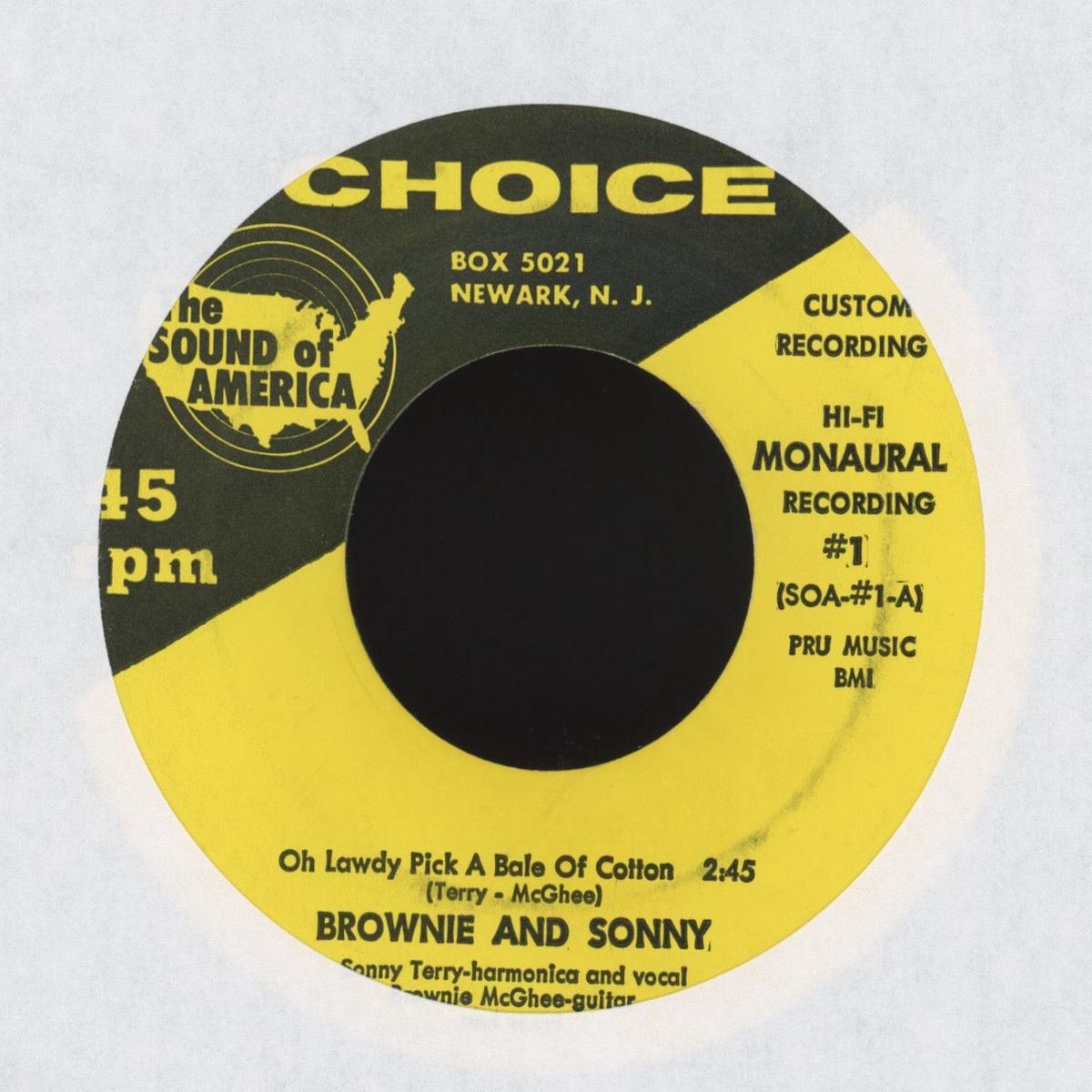 Brownie Sonny - The Ballad Of John Henry on Choice Blues 45