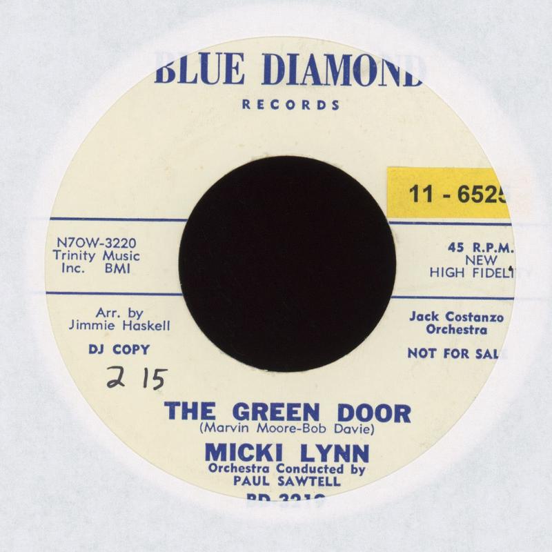 Micki Lynn - The Green Door on Blue Diamond Promo R&B Jazz 45