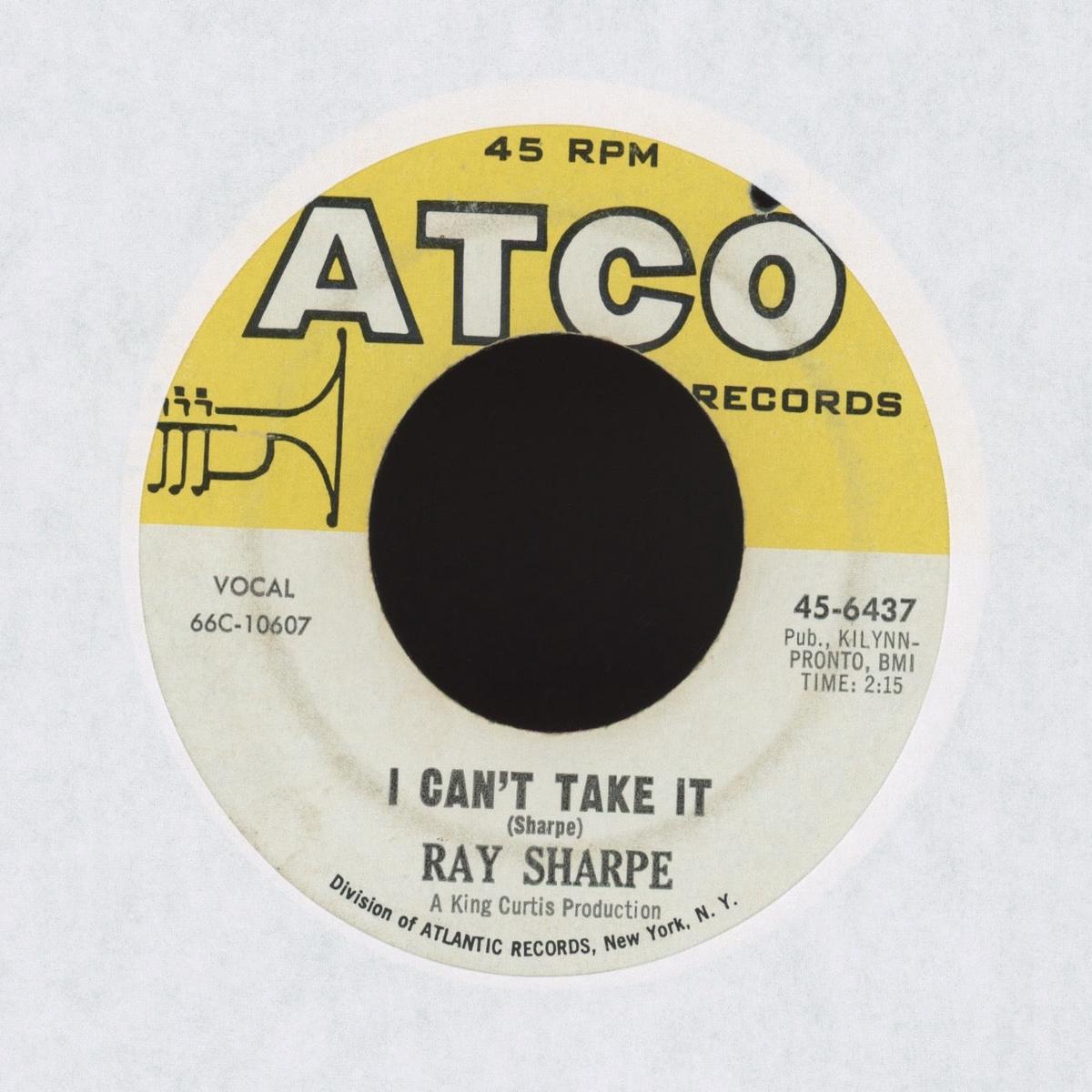 Ray Sharpe - I Cant Take It on Atco RB