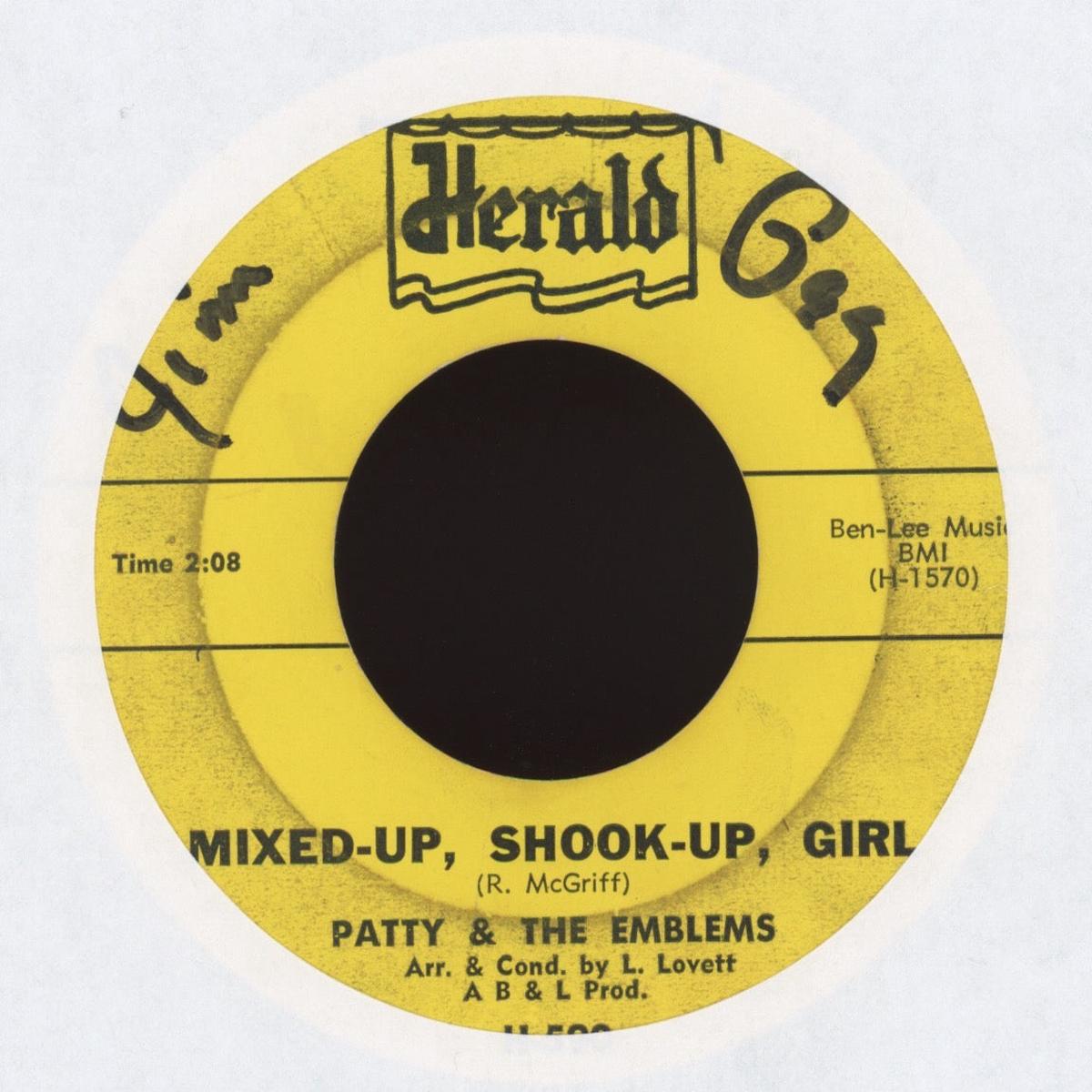 Patty The Emblems - Mixed-Up Shook-Up Girl on Herald Norther