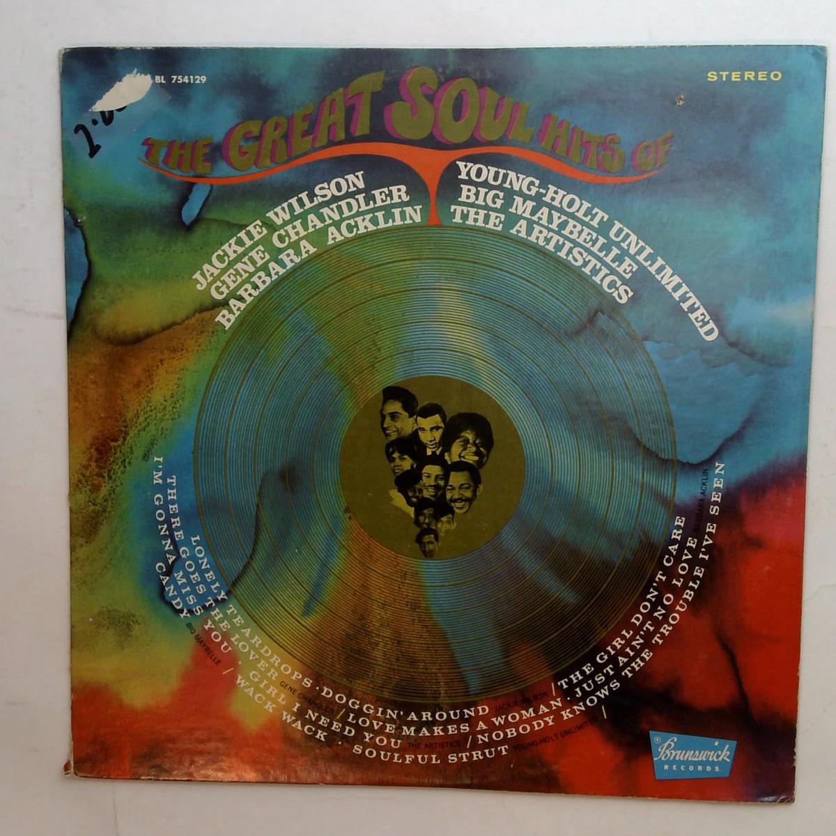 Various  The Great Soul Hits Of Jackie Wilson - Gene Chandler - Big Maybelle - Barbara Acklin - The Artistics - Young-Holt Unlimited LP