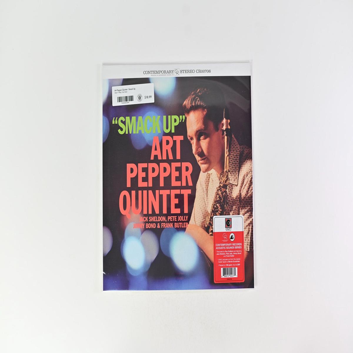 Art Pepper Quintet - Smack Up on Craft Contemporary Records Acoustic Sounds Series