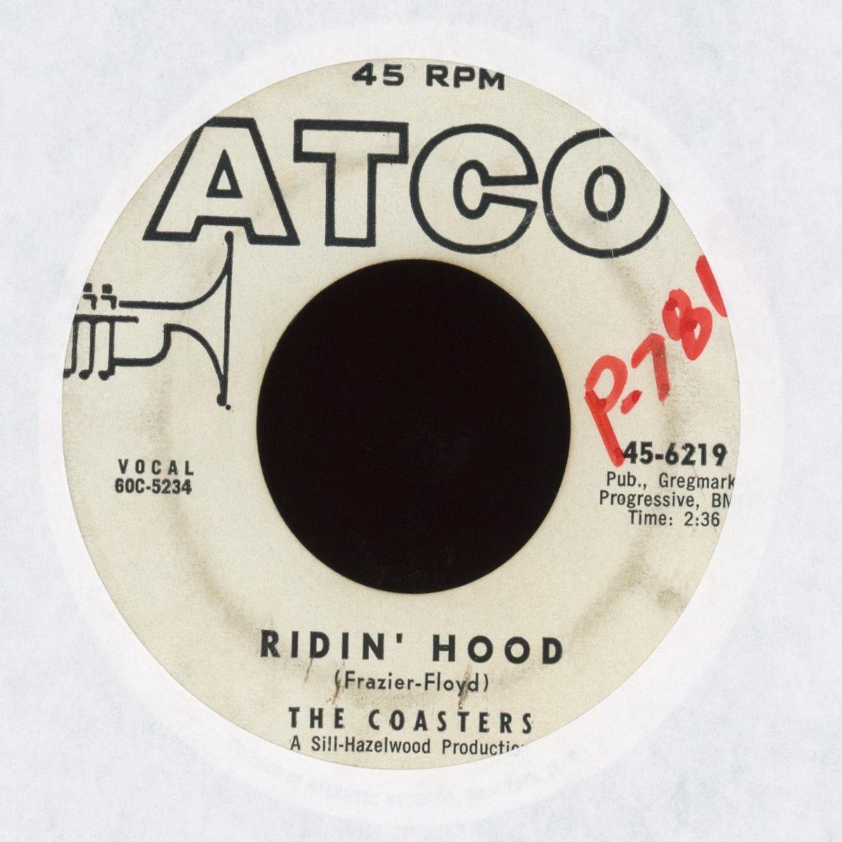 The Coasters - Ridin Hood Teach Me How To Shimmy on ATCO Promo RB 45
