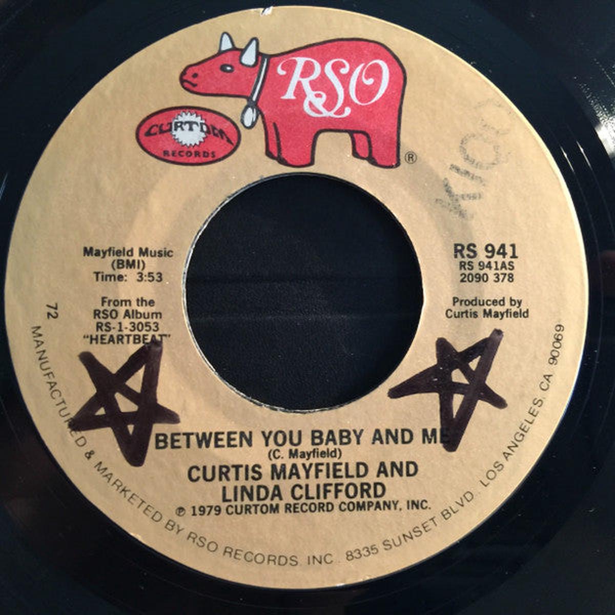 Curtis Mayfield And Linda Clifford - Between You Baby And Me 7"