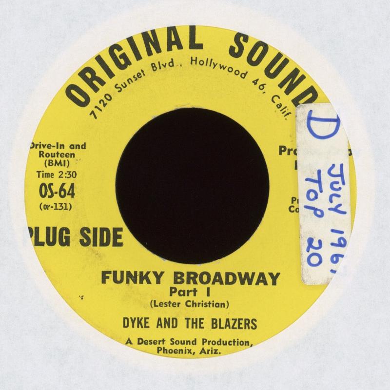 Dyke & The Blazers - Funky Broadway on Original Sound Promo Funk 45