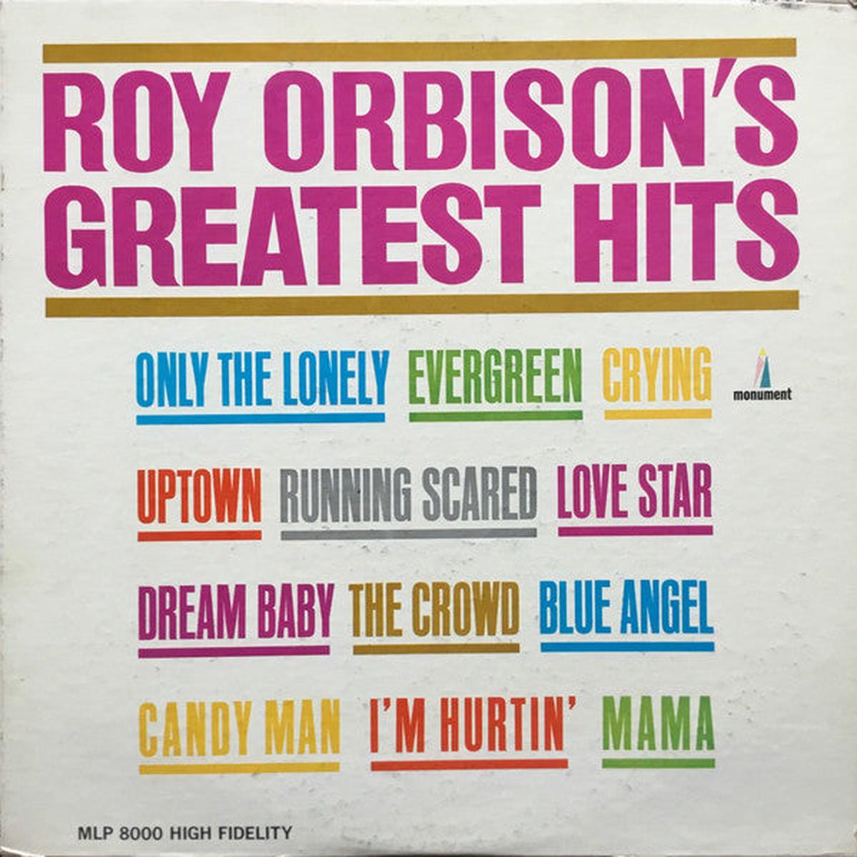 Roy Orbison Roy Orbison's Greatest Hits LP