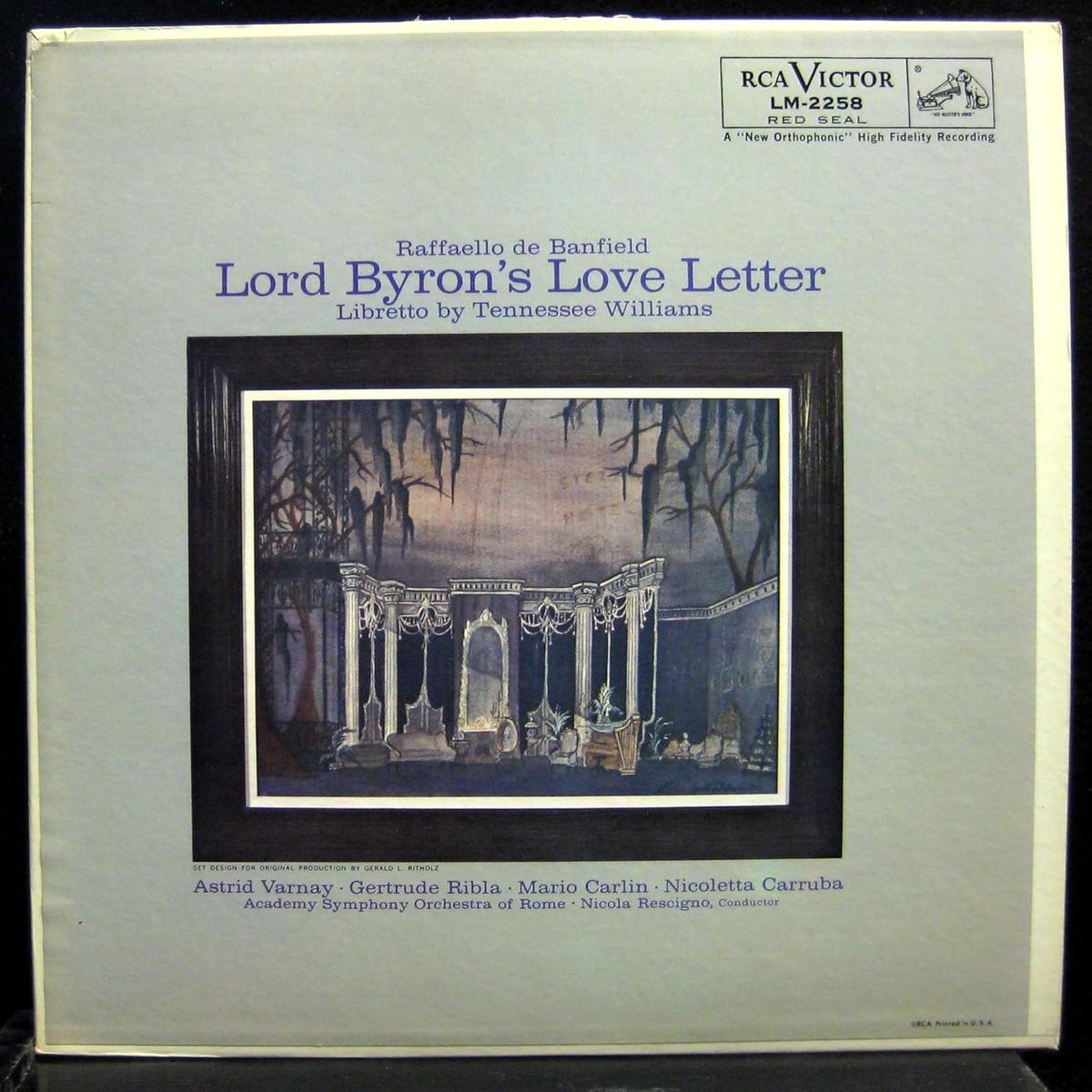 Raffaello de Banfield  Lord Byron's Love Letter LP