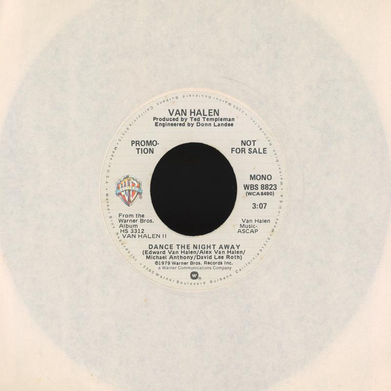 Van Halen - Dance The Night Away on Warner Bros. Records Promo Rock 45