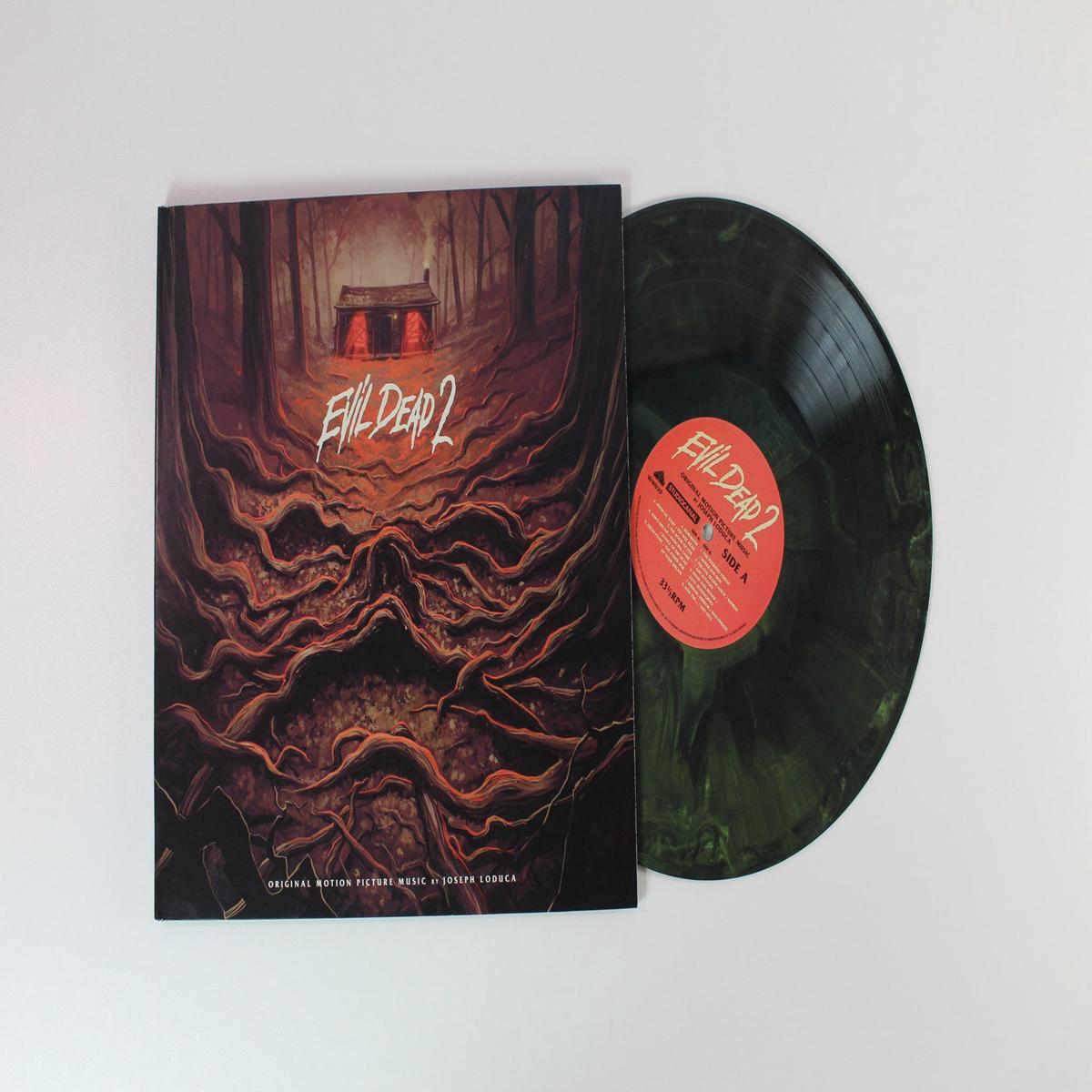Joseph LoDuca - Evil Dead 2 on Waxwork Records - Black Green Merge Colored Vinyl