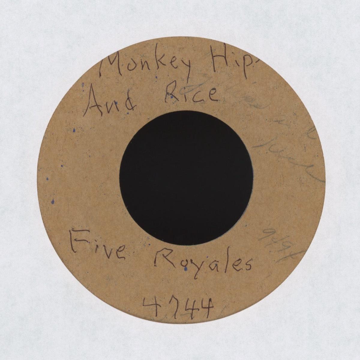 The 5 Royales - Monkey Hips And Rice Devil With The Rest on King Test Press RB 45