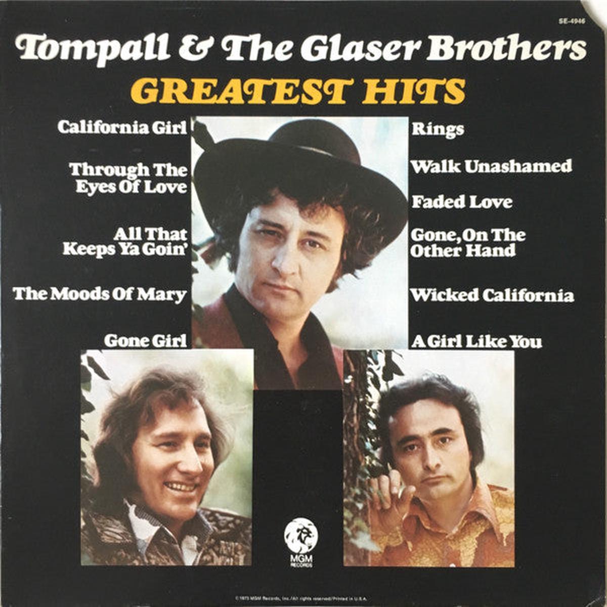 Tompall & The Glaser Brothers Greatest Hits LP