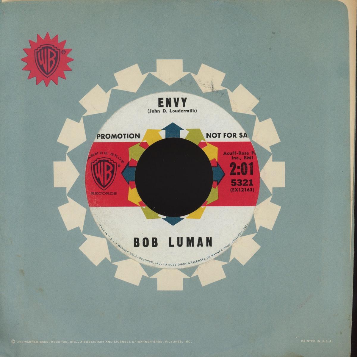 Bob Luman - Envy Youre Everything on Warner Bros Promo Rockabilly 45