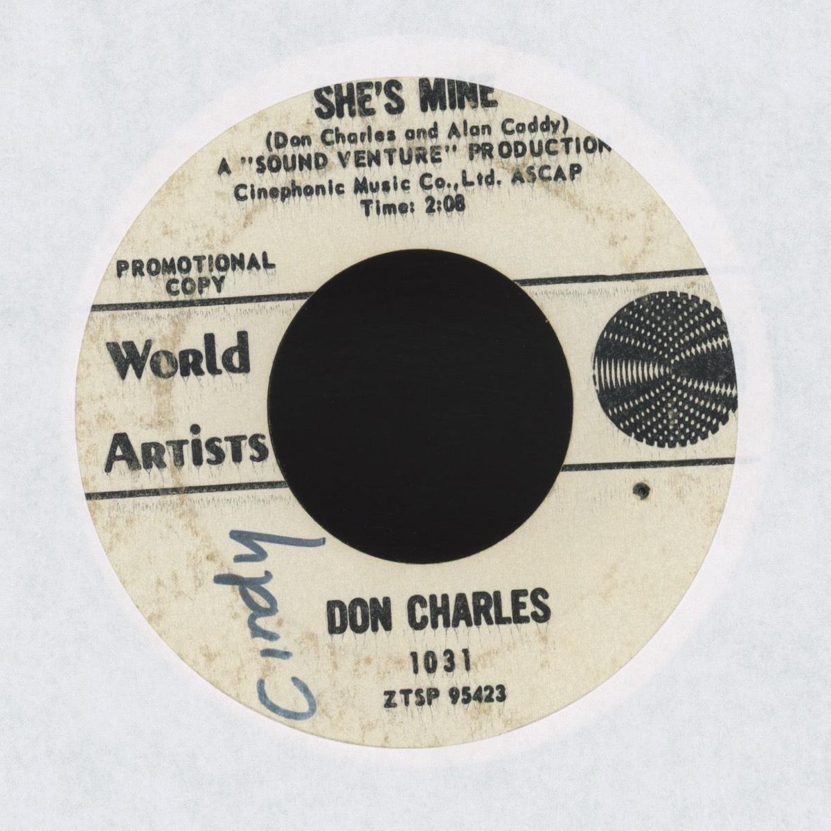 Don Charles - Shes Mine Big Talk From A Little Man on World Artists Promo Garage Mod Beat 34