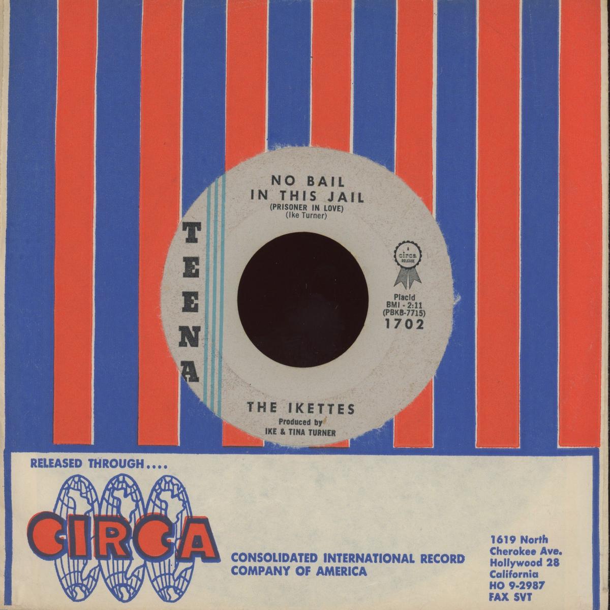 The Ikettes - No Bail In This Jail (Prisoner In Love) on Teena RB 45