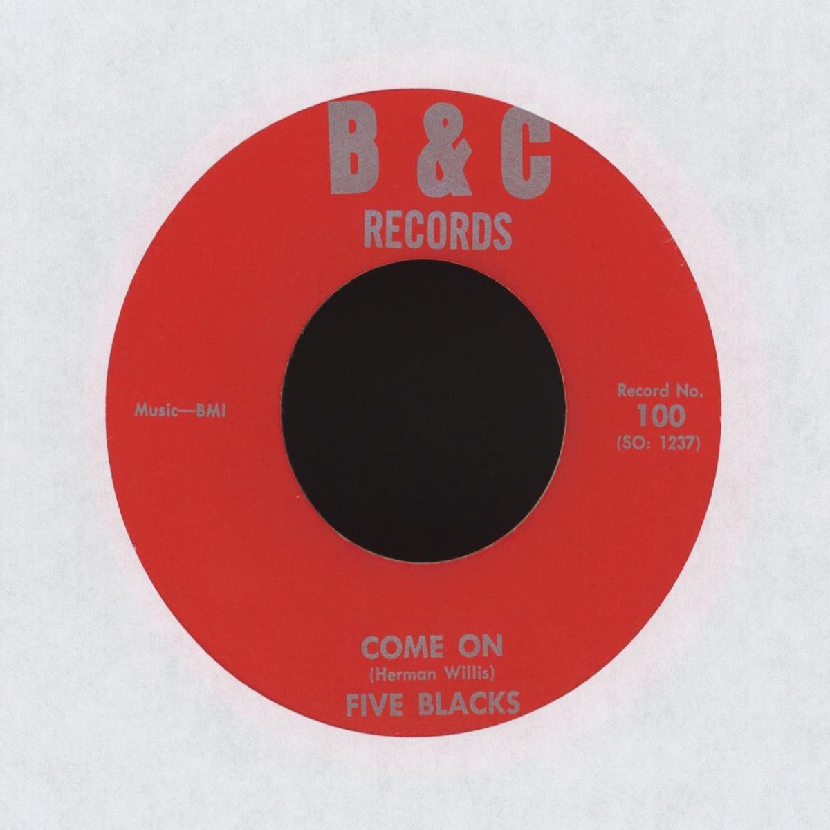 Five Blacks - Come On Forever In Love on BC RB Doo Wop 45