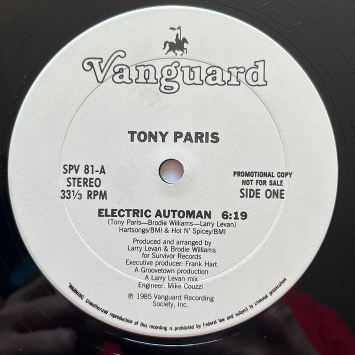 Tony Paris Electric Automan (Promo) 12"