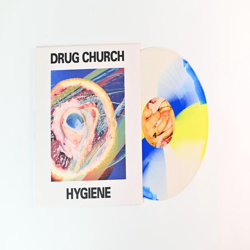 Drug Church - Hygiene on Pure Noise Records Ltd. Bone, Yellow & Blue Twist Vinyl