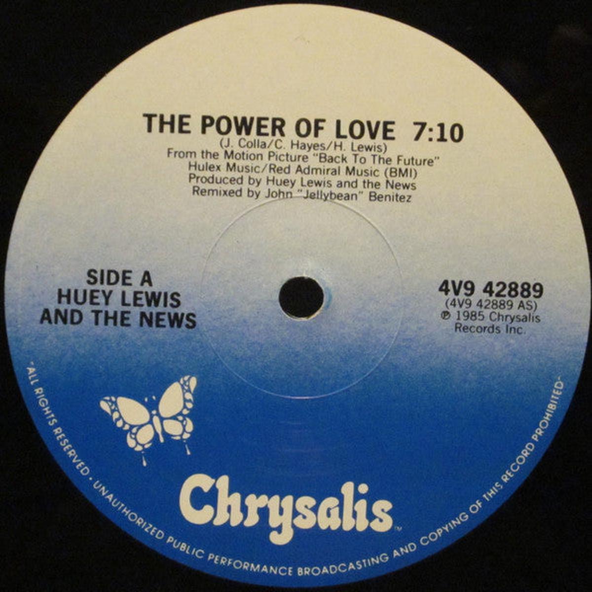 Huey Lewis And The News The Power Of Love 12"