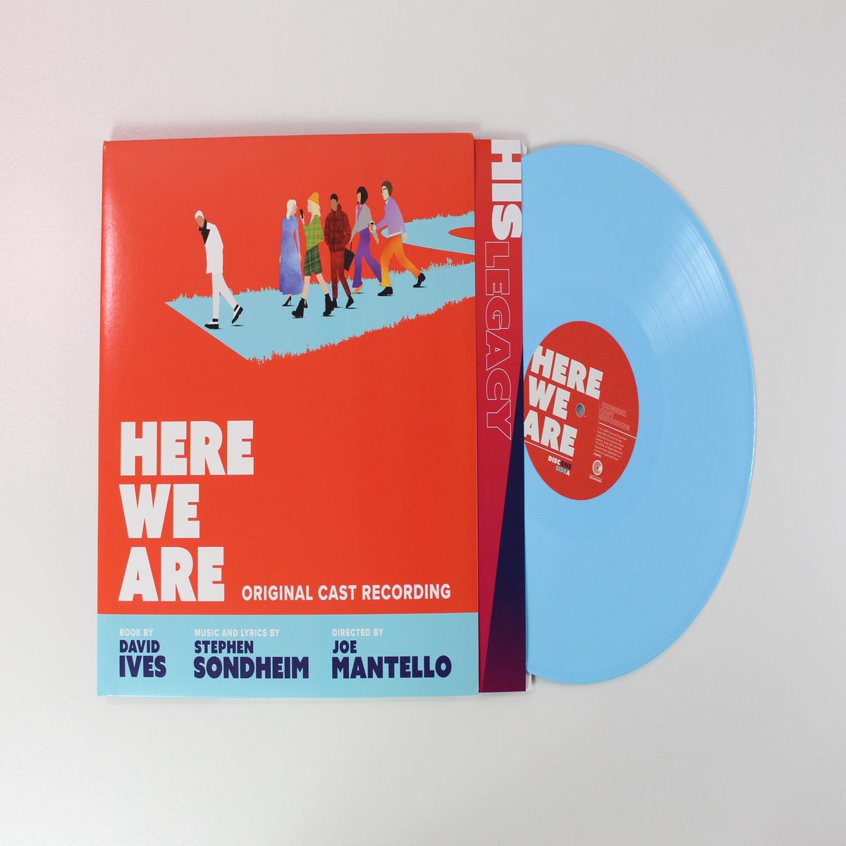 David Ives Stephen Sondheim Joe Mantello Here We Are Original Cast - Here We Are on Concord Theatricals Opaque Baby Blue Vinyl