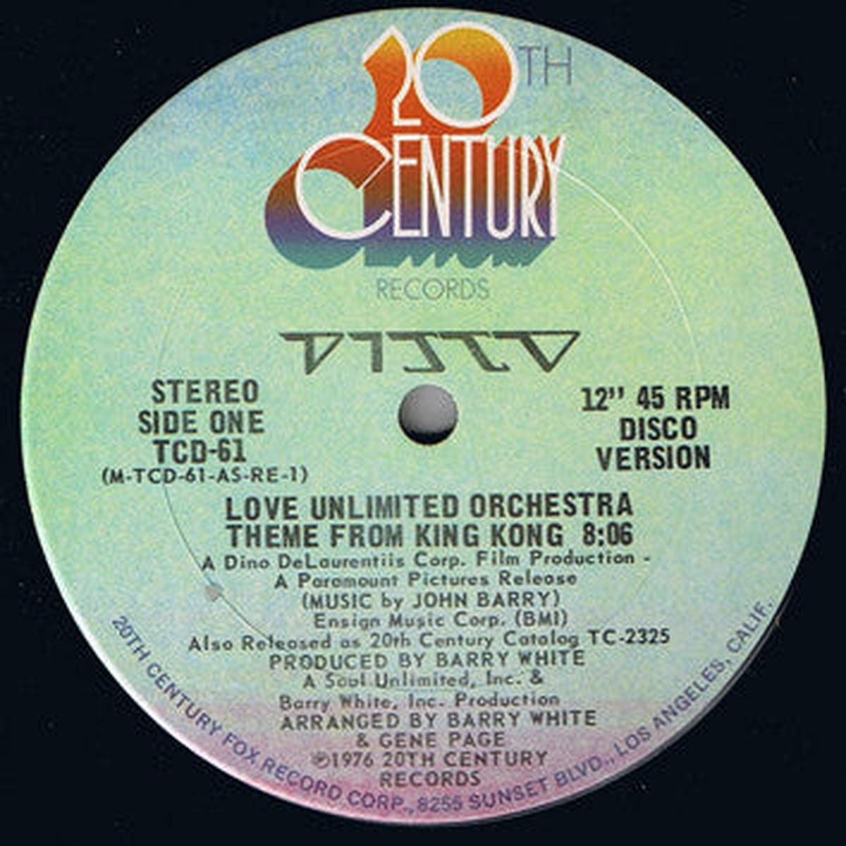 Love Unlimited Orchestra Theme From King Kong 12"
