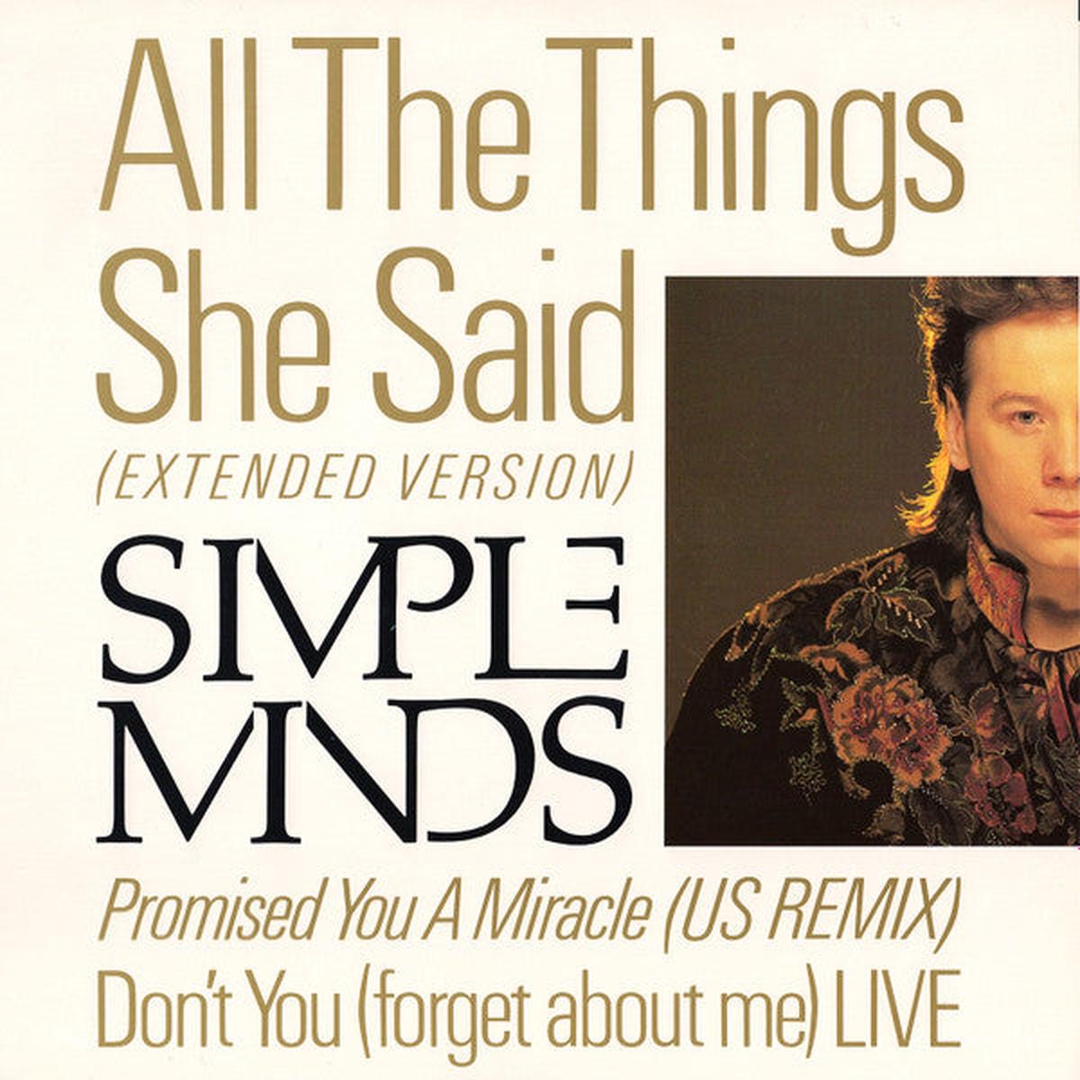 Simple Minds All The Things She Said (Extended Version) 12"