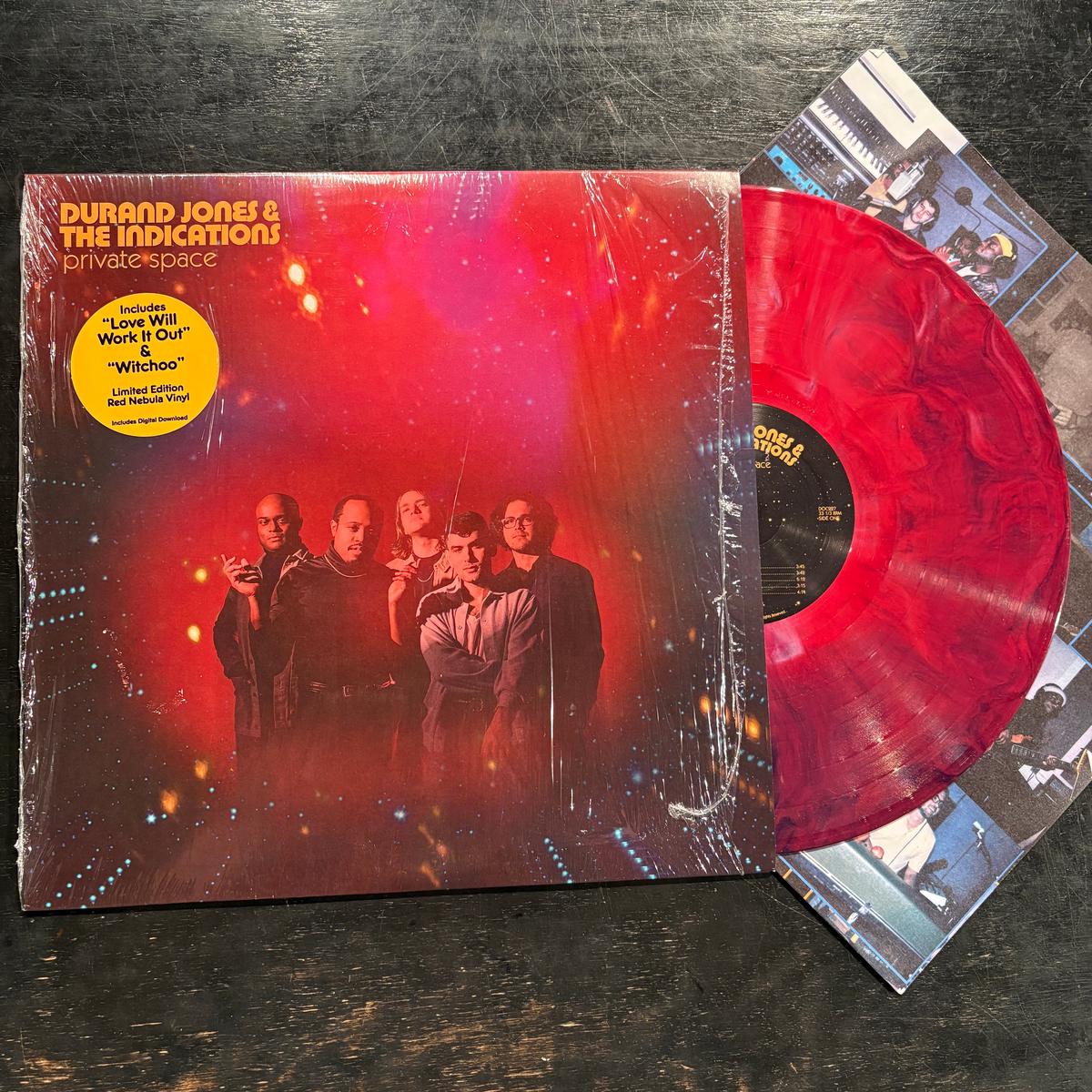 DURAND JONES & THE INDICATIONS - PRIVATE SPACE (USED 2021 RED NEBULA VINYL LP)