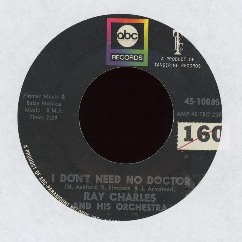 Ray Charles And His Orchestra - I Don't Need No Doctor on ABC R&B Northern Soul 45