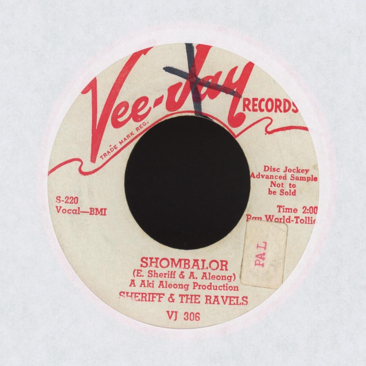 Sheriff The Ravels - Shombalor on Vee Jay Promo RB Doo Wop 45