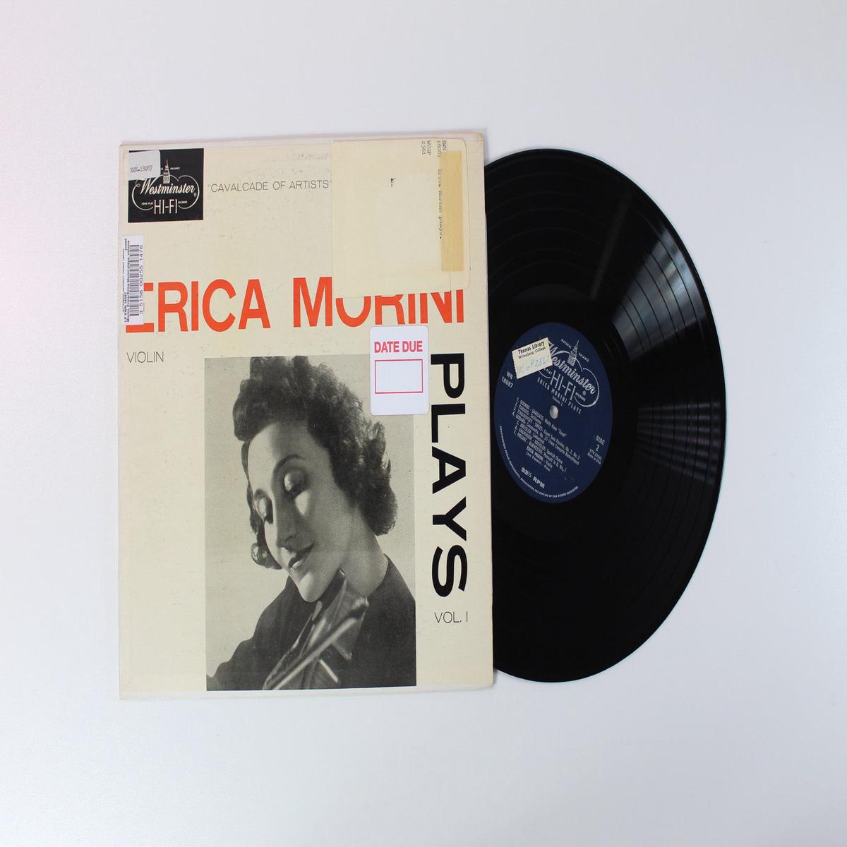 Erica Morini - Erica Morini Plays Volume 1 on Westminster Mono