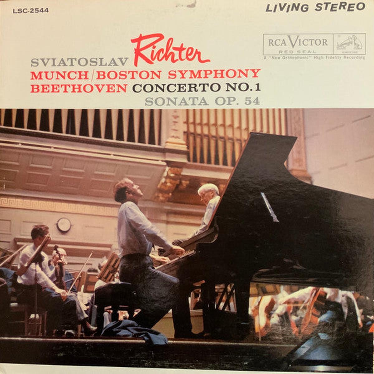 Sviatoslav Richter, Munch, Boston Symphony, Beethoven Concerto No. 1 / Sonata Op. 54 LP