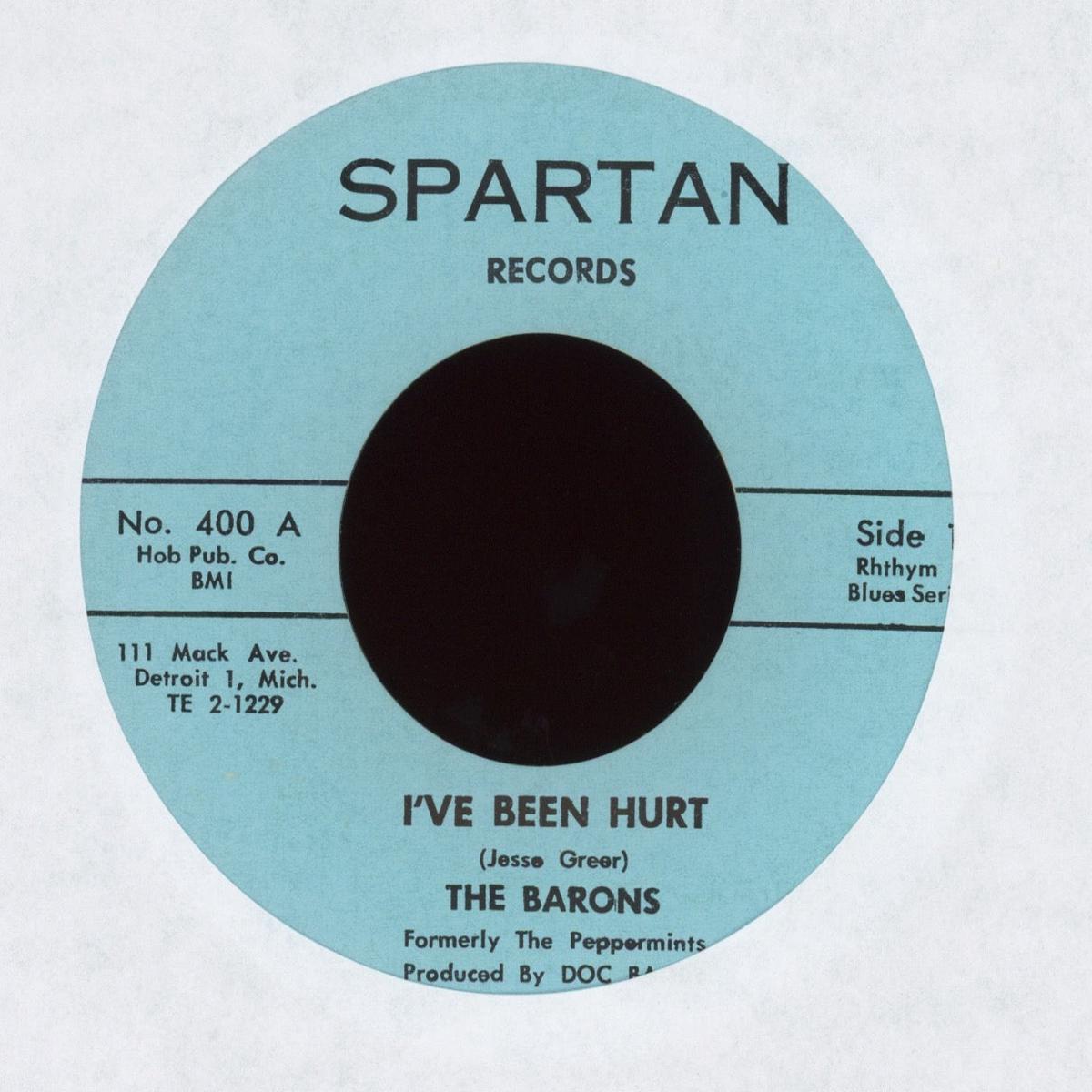 The Barons - Ive Been Hurt Willow Weep For Me on Spartan Records RB 45
