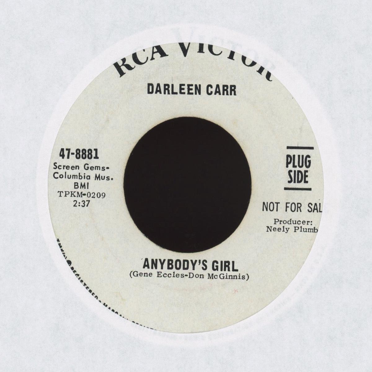 Darleen Carr - Anybodys Girl on RCA Promo Northern Soul 45