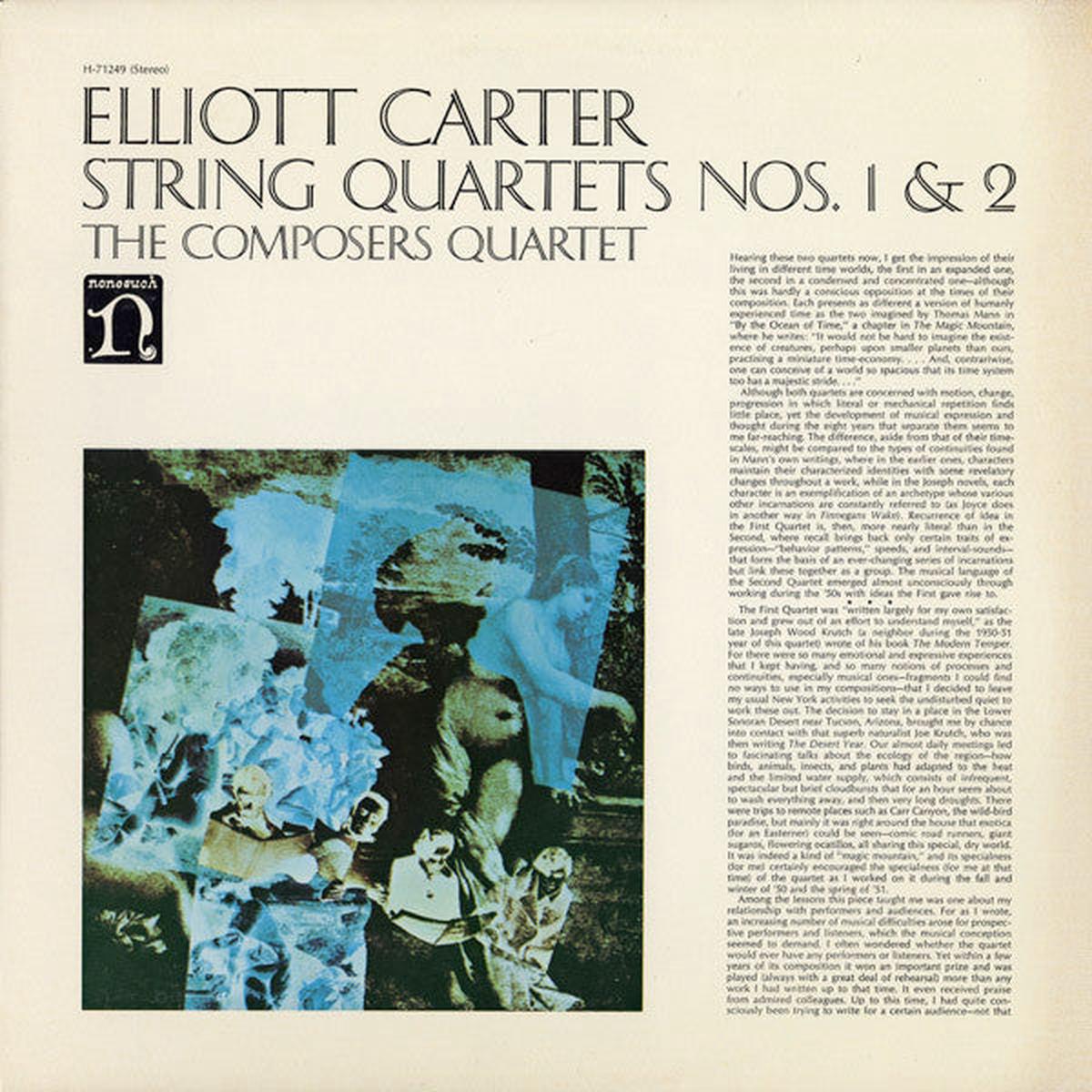 Elliott Carter / The Composers Quartet String Quartets Nos. 1 & 2 LP