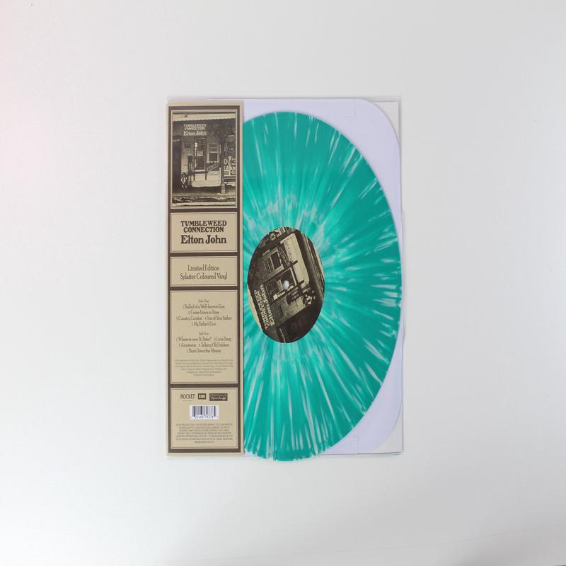 Elton John - Tumbleweed Connection on Rocket Entertainment Ltd Green Splatter Vinyl Reissue