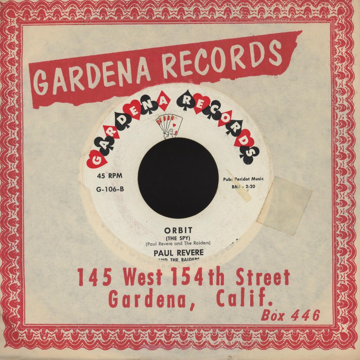 Paul Revere The Raiders - Orbit (The Spy) on Gardena Instro Rockabilly Surf 45