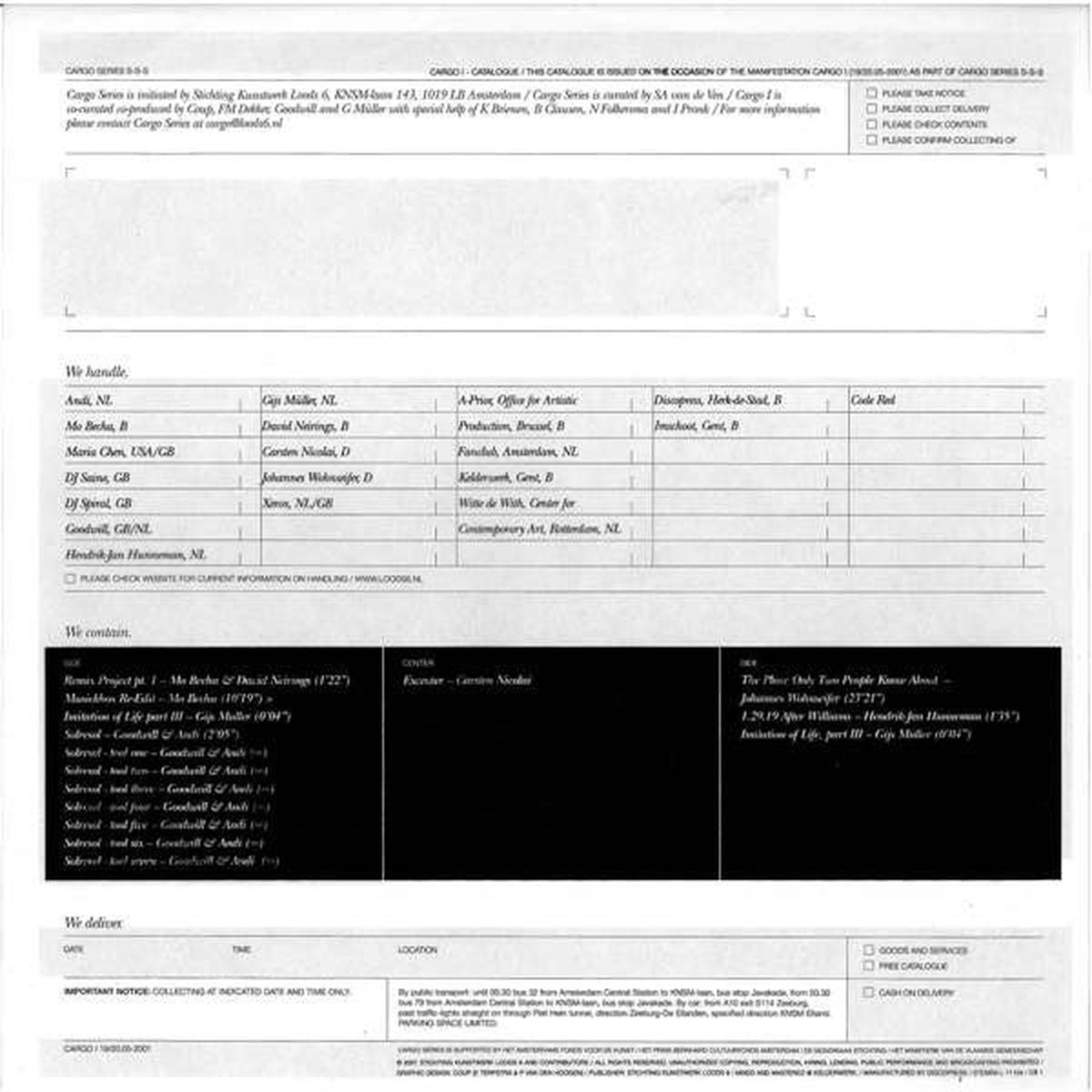 VARIOUS CARGO I - CATALOGUE