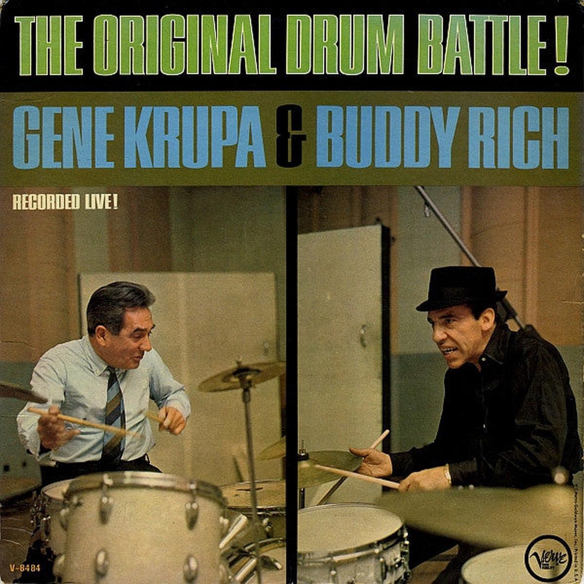 Gene Krupa & Buddy Rich The Original Drum Battle! V-8484 (1955) Jazz (Vinyl)