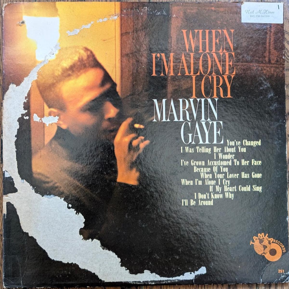 Marvin Gaye When I'm Alone I Cry 1964- Funk / Soul, Pop Style: Vocal, Ballad, Soul (vinyl) NOTE Cover Condition