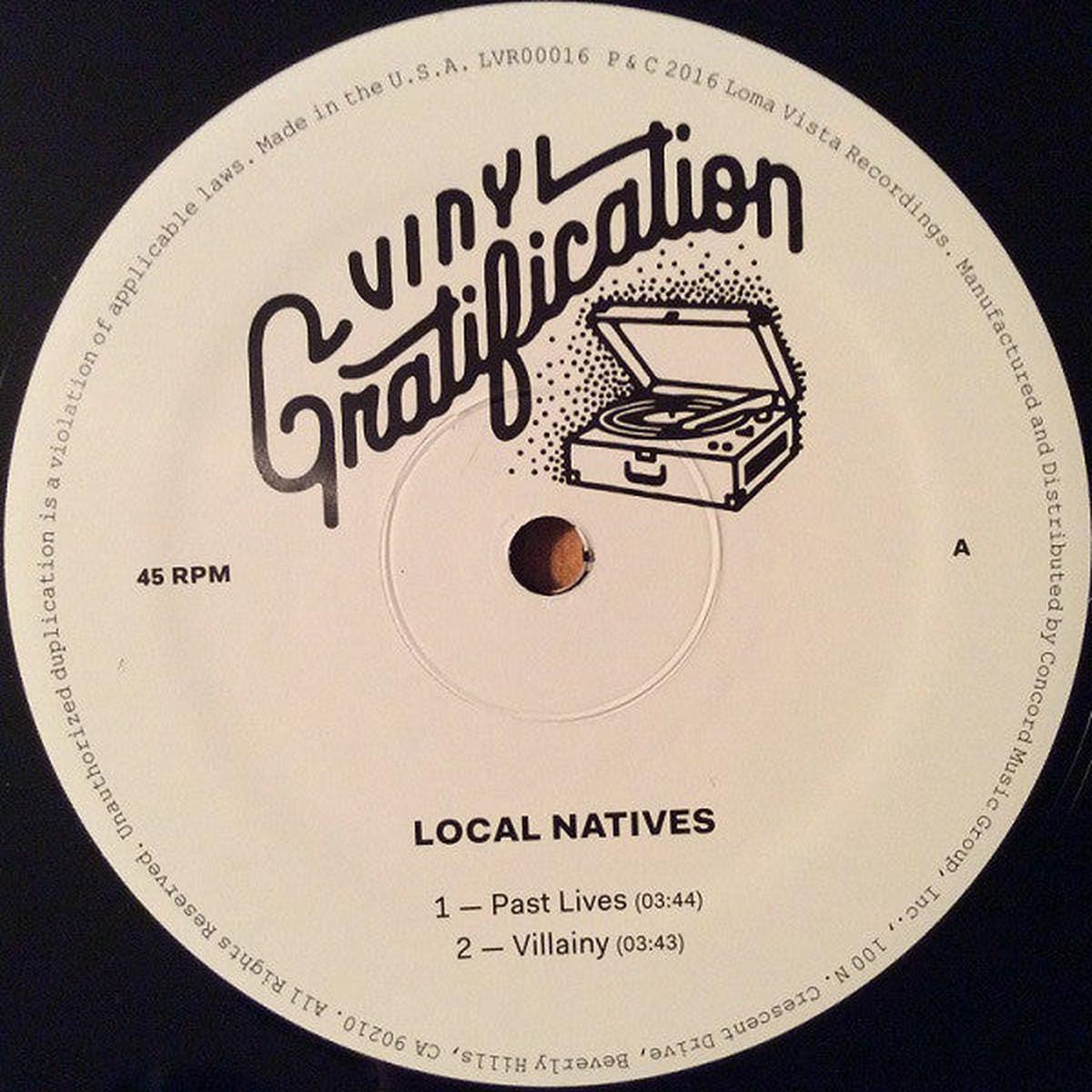 Local Natives  Vinyl Gratification -2016- Vinyl, 10", 45 RPM, Limited Edition - Rock Pop