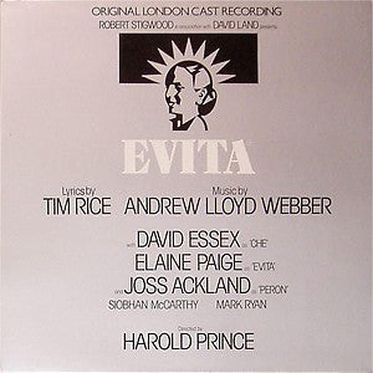Evita: Original London Cast Recording -Tim Rice, Andrew Lloyd Webber, David Essex, Elaine Paige, Joss Ackland & Harold Prince - (vinyl)