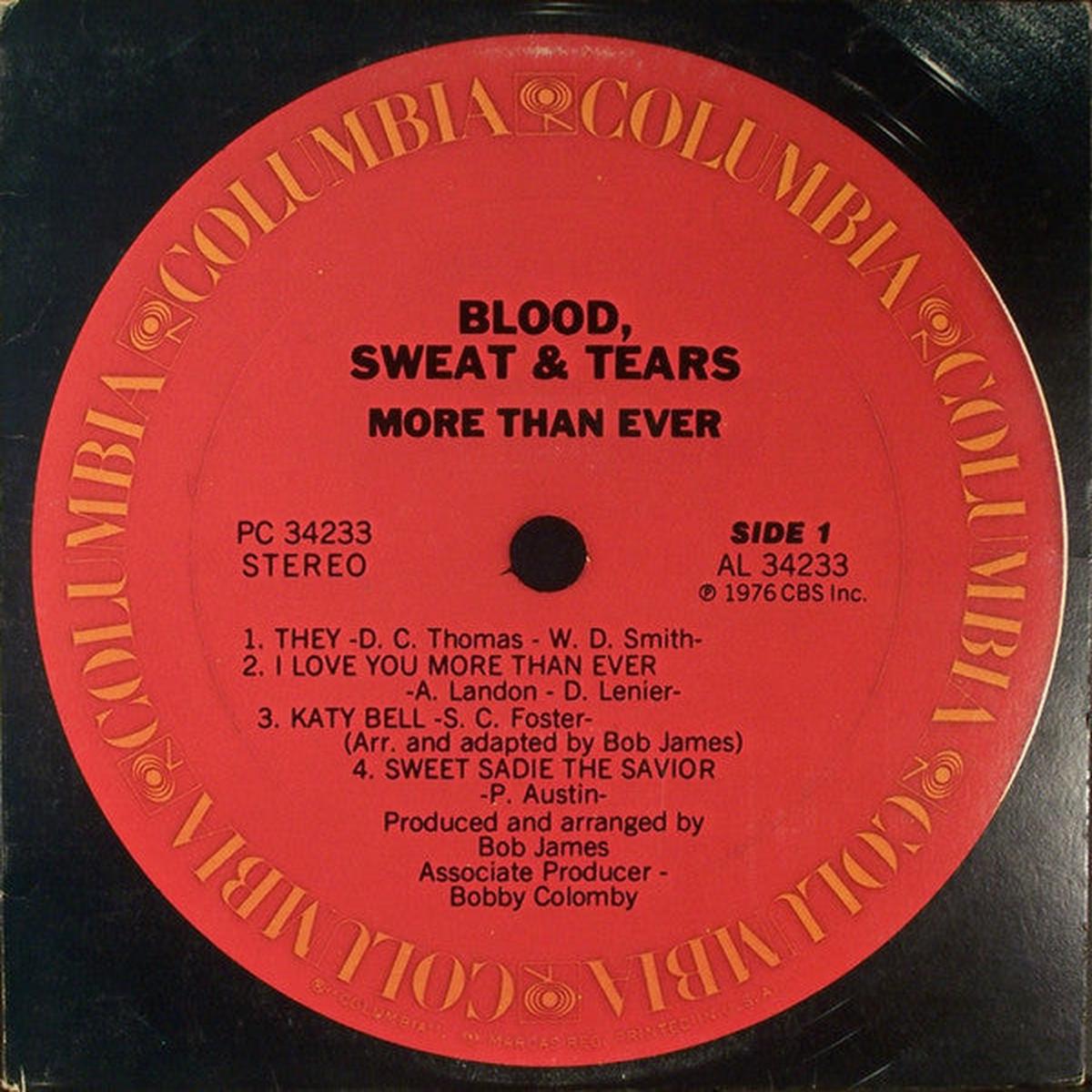 Blood, Sweat & Tears  More Than Ever-1976-  Fusion, Jazz-Rock  (vinyl)