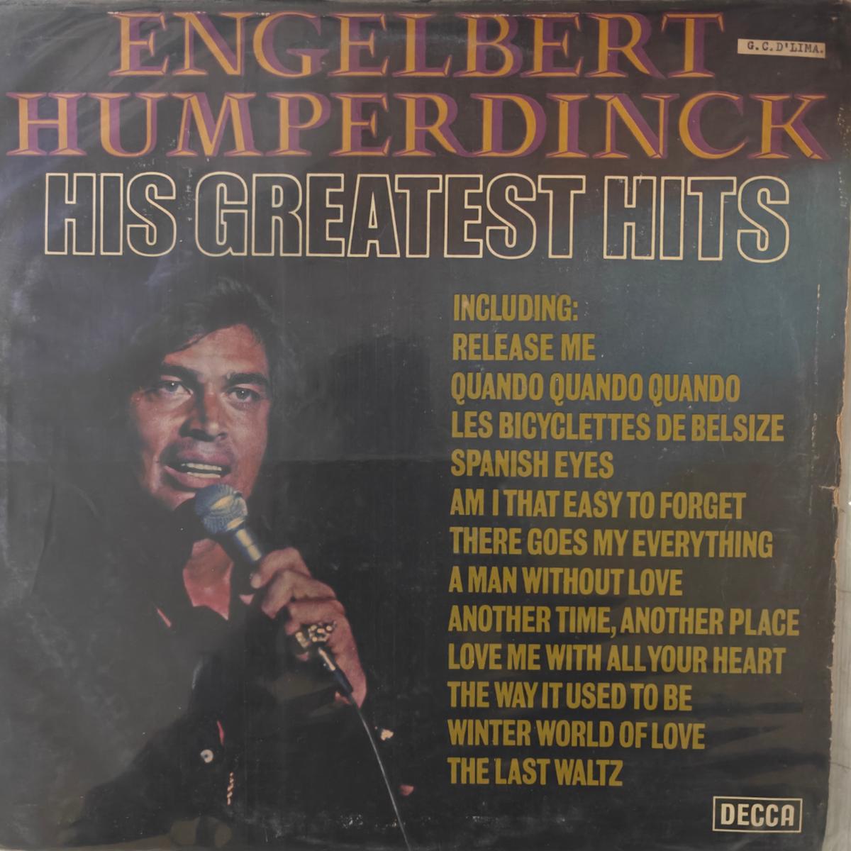 Engelbert Humperdinck - His Greatest Hits (Indian Pressing) ( (Used Vinyl - VG+) NJ Marketplace