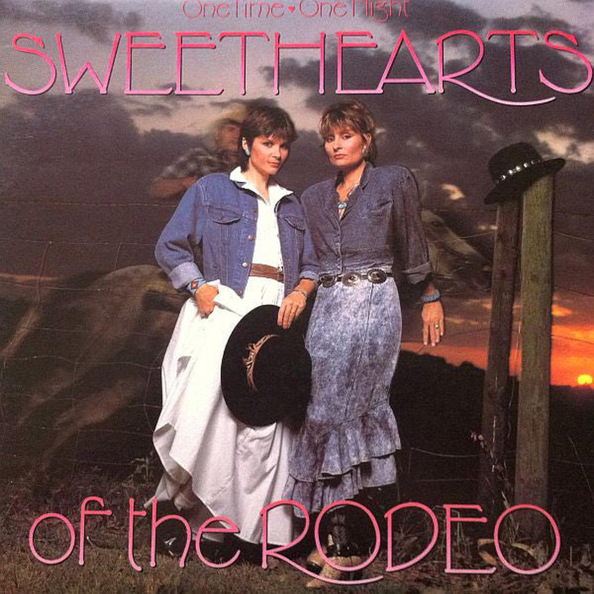 Sweethearts Of The Rodeo One Time, One Night - 1988- Folk, World, & Country (vinyl) label on the cover