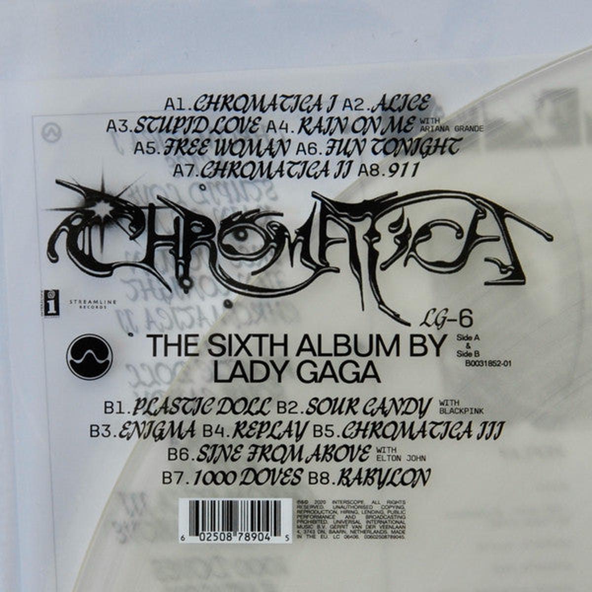 Lady Gaga Chromatica 2020- Dance-pop, Nu-Disco, Synth-pop, Electro, Disco (Vinyl) Milky Clear