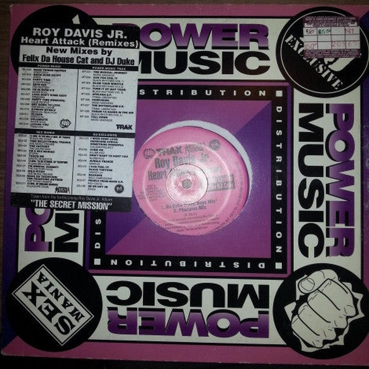 Roy Davis Jr.  Heart Attack (Remixes) Electronic ,House, Techno, Acid (Vinyl, 12", Limited Edition, Pink Marbled  )